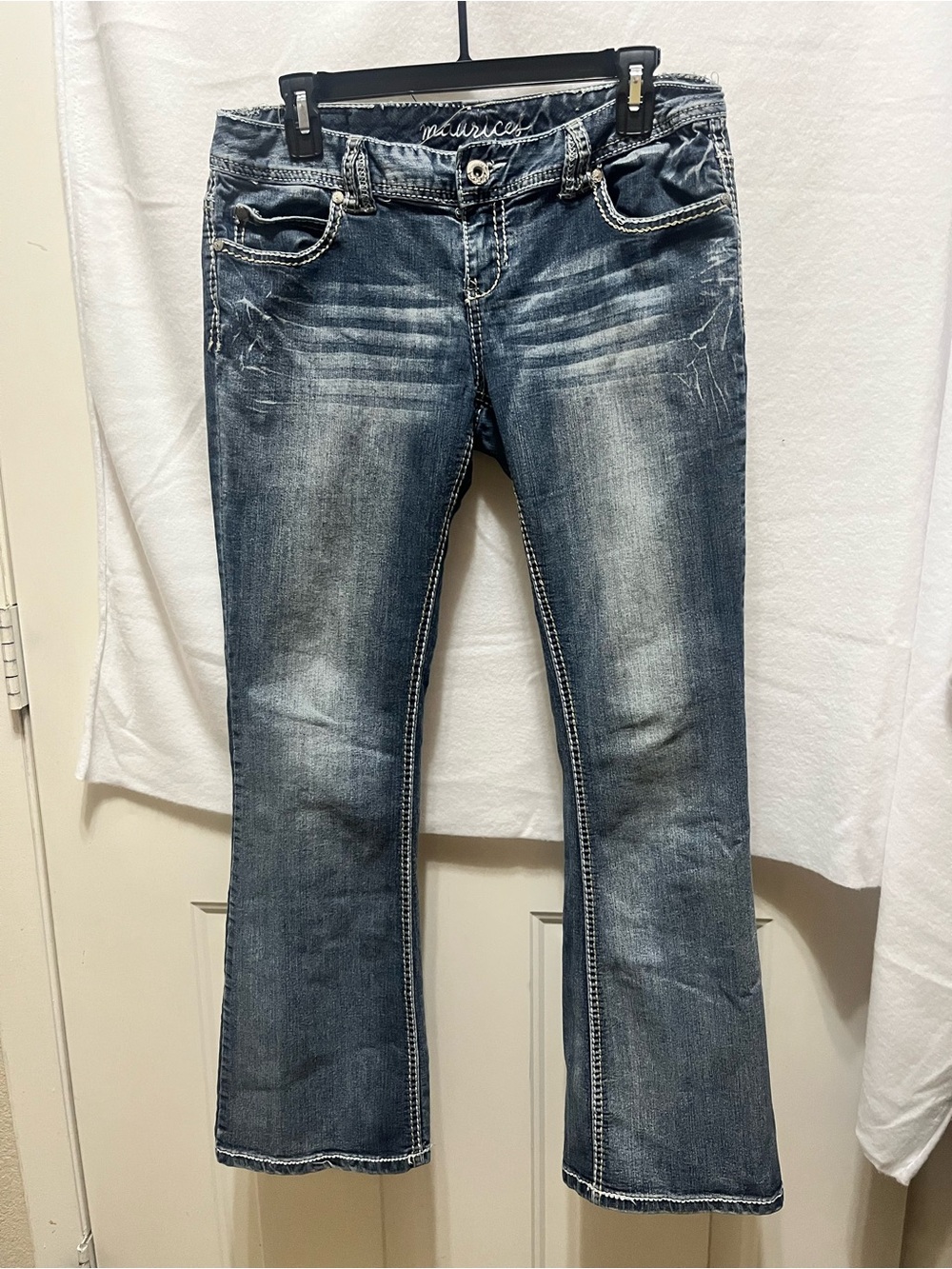Maurices Women's Faded Blue Bootcut Jeans